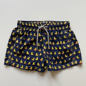 MC2 Saint Barth Boys Lightweight Jean Lighting Swim Trunks w/ Ducky Print - 4Y